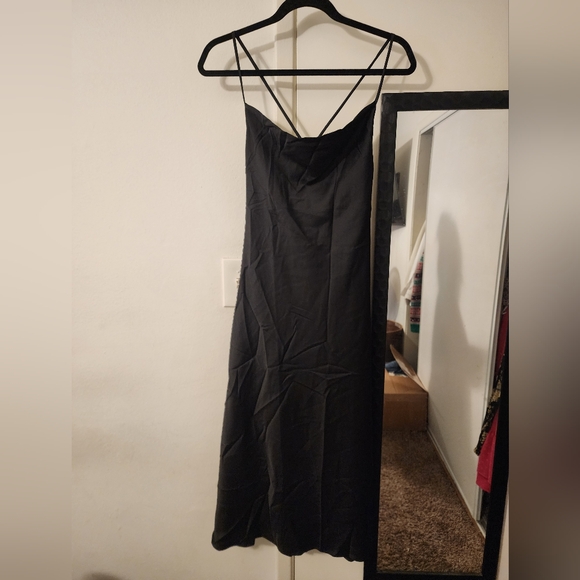 Show Me Your MuMu Black Spaghetti Strap Backless Gown - Picture 3 of 11